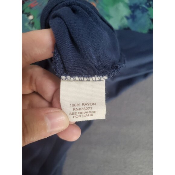 MUDD Women's Small Navy Blue Graphic T Shirt Lightweight Thin Peace y2k - Picture 8 of 9